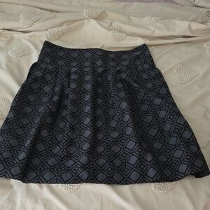 Banana Republic Navy Geometric Circle Skater Skirt